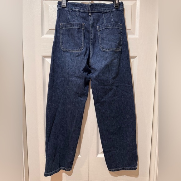 Pilcro Anthropologie Jeans Womens Blue Denim Wide Leg Baggy Loose EUC. Size 27 - Picture 2 of 13
